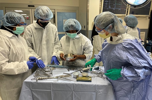Students in operating room